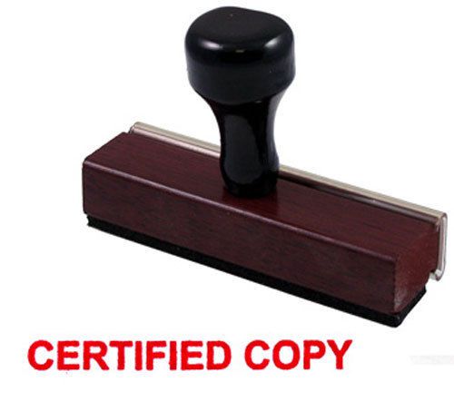 Certified Copy Rubber Stamp