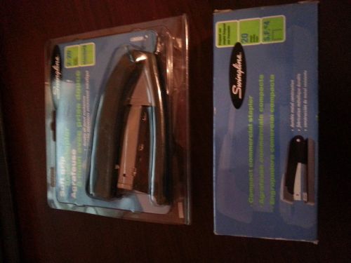 Swingline Black Soft Grip Stapler - 09901 Free Shipping + extra stapler