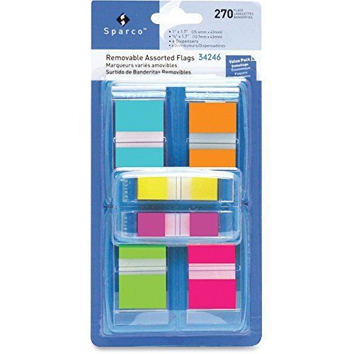 Sparco Assorted Pop-up Flags Combo Pack - Self-adhesive, (spr34246)