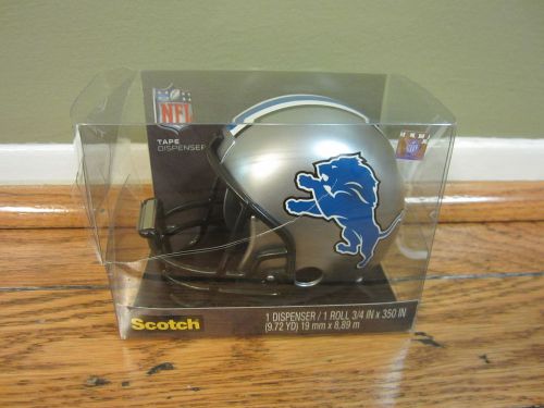Nwt nfl detroit lions desktop tape dispenser scotch football helmet mmmc32helmet for sale