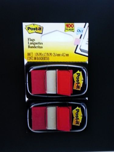 POST-IT STANDARD MARKING FLAGS 680-RD12 RED 6- &#039;2 PACKS OF 50&#039; 600 FLAGS/ BOX