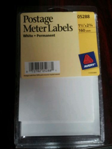 Avery 05288 Postage Meter Labels, 1-1/2&#034;x2-3/4&#034;, 160/PK, White
