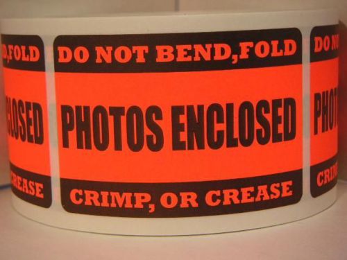 50 PHOTOS ENCLOSED - DO NOT BEND, FOLD, CRIMP, OR CREASE label sticker red fluor