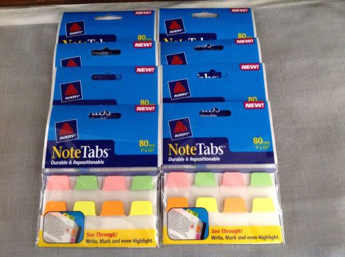Avery Note Tabs- Lot Of 8- 80 Per Pack- 1&#034; X 1 1/2&#034; See Through