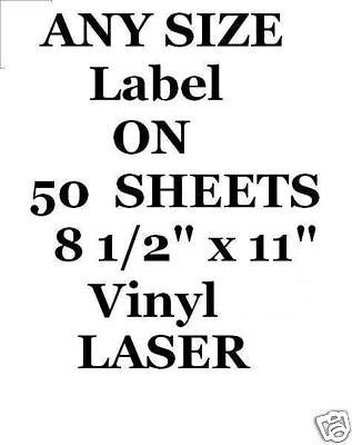 50 sheets 8 1/2&#034;x 11&#034;  gloss clear laser labels for sale