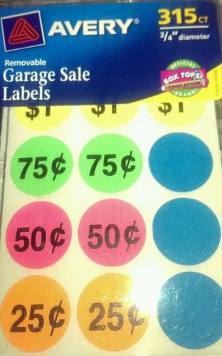 Avery 6725 : GARAGE SALE LABELS Preprinted &amp; Blank Fast Easy Pricing Removable