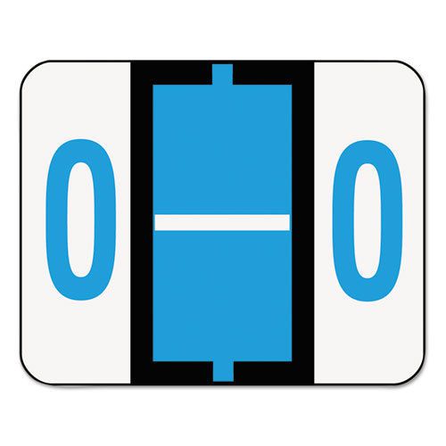 A-Z Color-Coded Bar-Style End Tab Labels, letter O, Blue, 500/Roll