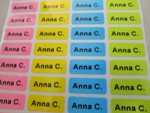 300 Four Different Colors Personalized Name Stickers 0.9 x 2.2 cm Labels Tags