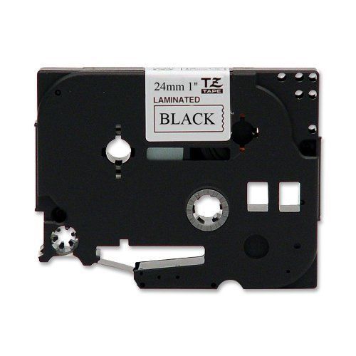 Brother Laminated Tape 1 Inch Black on White (TZe251) EE490759 Mint Home Office