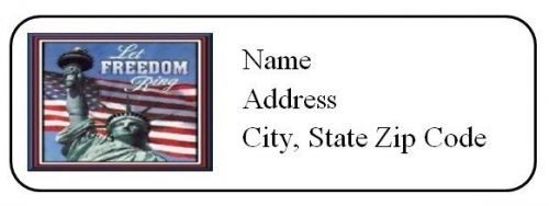 30 Personalized Return Address Labels US Flag Independence Day (us30)