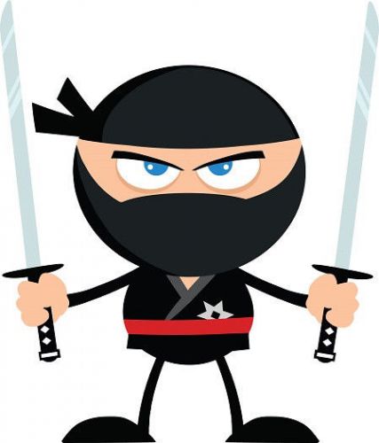 30 Custom Cartoon Ninja Warrior Personalized Address Labels
