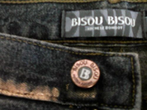 VINTAGE BLUE JEANS BISOU BISOU WOMENS LADIES YOUNG LADY SEVENTEEN WOMENS BLING