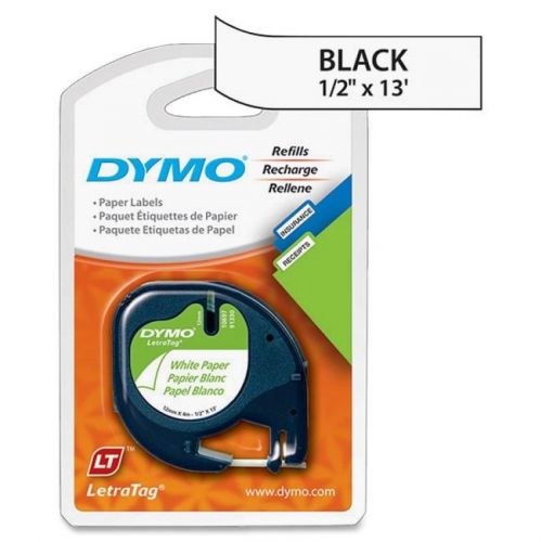 DYMO 10697 1/2IN X 13FT.LETRATAG WHITE