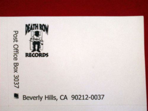 RARE DEATH ROW RECORDS MAILING LABEL NEW SUGE KNIGHT TUPAC 2PAC THA ROW NEW