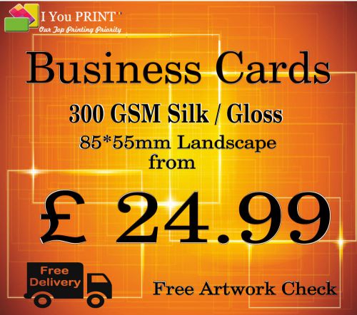 10, 000 Business Cards, 300GSM, FREE Delivery, I You PRINT