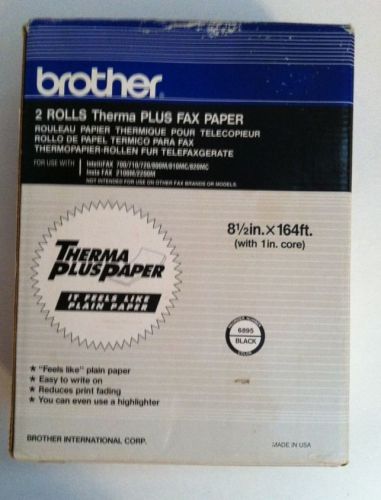 Brother Therma Plus Fax Paper Model #6895 8.5 X 164 Inches 2 Rolls