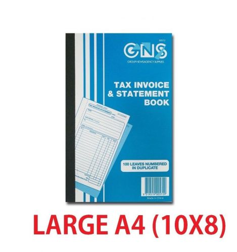100 PAGES  INVOICE AND STATEMENT  BOOK A4 GNS 572 DUPLICATE 10X8  (00570)