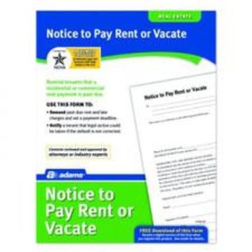 Notice To Pay Rent Or Quit Legal Form
