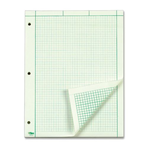 100 Sheets TOPS Engineering Computation Pad, Quad Rule, Letter Size, Green Tint