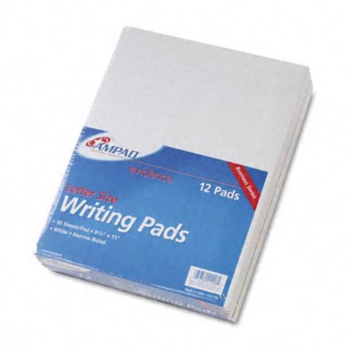 Ampad/div. of amercn pd&amp;ppr 21118 evidence glue top narrow ruled pads, ltr, for sale