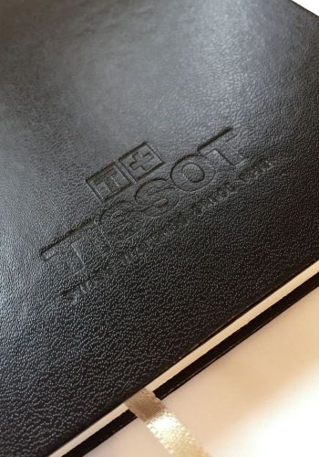 Tissot Black Hard Cover Notebook w/ Debossed logo Made in Italy