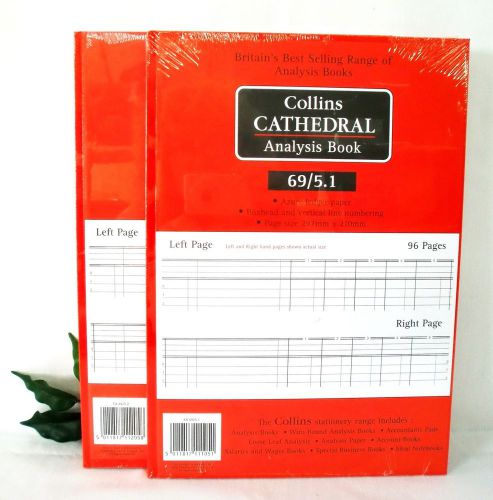 COLLINS Cathedral Analysis Book 69 series Collins 69/5.1 69/5.2 Accounts Book x1