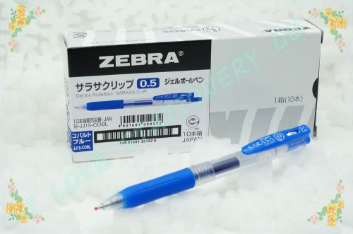 ZEBRA SARASA JJ15 COLOR EASY CLIP GEL PEN 0.5mm 10 PIECE BOX (COBALT BLUE)
