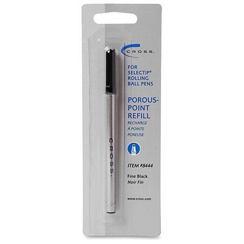 Cross selectip porous point pen refill - fine point - black - 1 each (8444) for sale