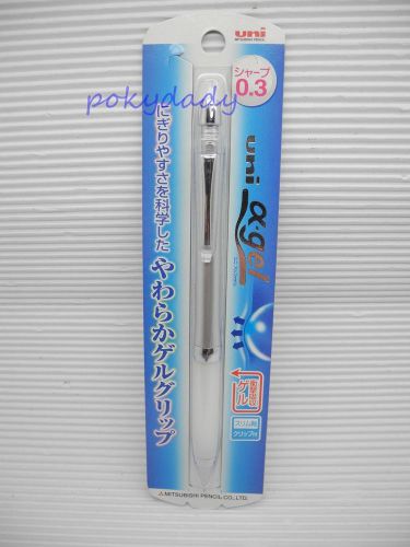 White UNI-BALL Alpha Gel M3-807GG 0.3mm mechanical pencil free 0.3 pencil lead