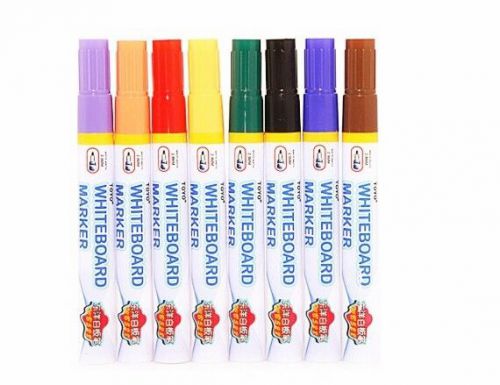 8 colors/pack teacher assorted color whiteboard markers 2.8mm point pen-mk03 for sale