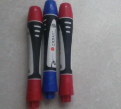 (3) FORAY DRY ERASE MARKERS
