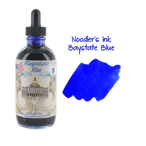 Noodler&#039;s Ink Bottled Ink w/ Eyedropper, 4.5 oz. w/ Free Pen - Baystate Blue