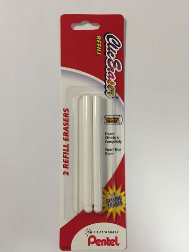 Pentel Clic Eraser Refill 2-Pack - Pencil Eraser - Non-Abrasive White..