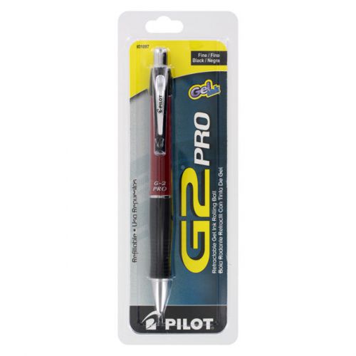 Pilot G2 Pro Retractable Gel Ink Rolling Ball Pen, Fine Point, Black Ink, Each
