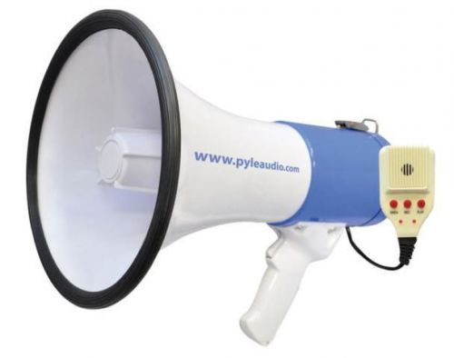 New pyle PMP59IR 50W Professional Megaphone W/ Rechargeable Battery Aux for MP3