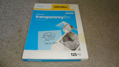 FREE SHIPPING~OFFICE MAX WRITE-ON TRANSPARENCY FILM 125 SHEETS OM96387