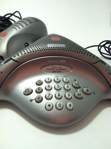 Polycom VoiceStation 100 Conference Speakerphone +Power-Supply USA Free Shipping