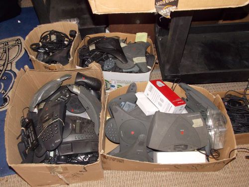 Mixed Lot of Polycom Conference Phones - NOT WORKING - FOR PARTS AS IS!