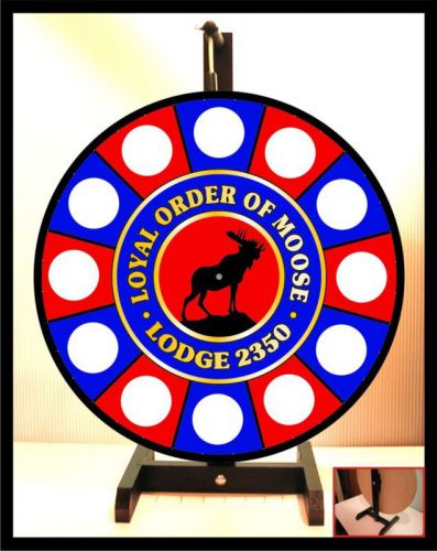 Moose lodge prize wheel 18&#034; spinning tabletop bartop for sale