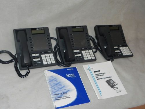 Lot of 3 INTER-TEL AXXESS 550.4400 LCD Phone with manuals