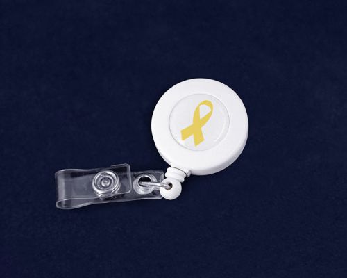Retractable gold ribbon badge holder (retail) for sale