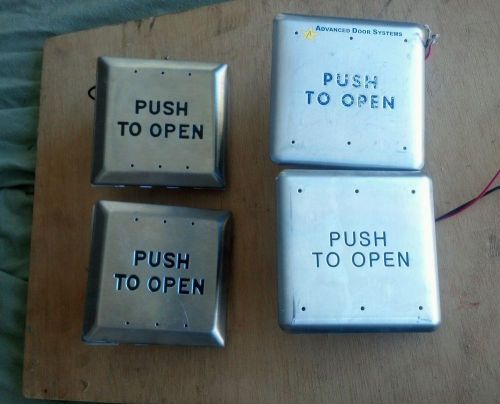 Lot of 4 - Push to Open Handicap Handicapped Push Plate Stainless
