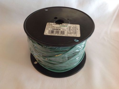 7 lb roll of essex 14 gauge green insulated copper wire for sale