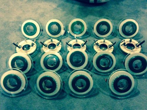 Lot Of 19 Recessed Glass Lighting Covers W Bulbs