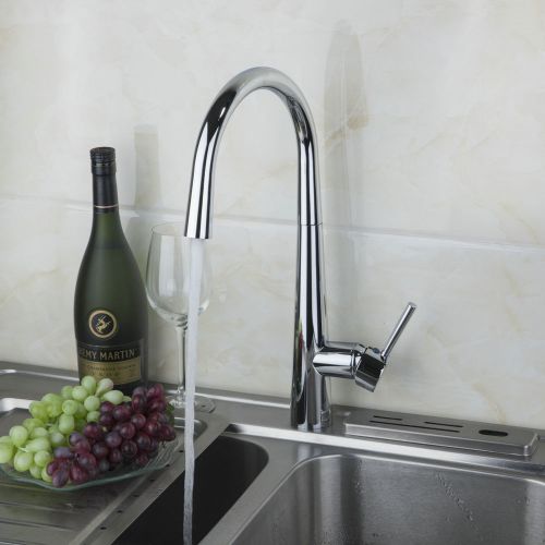 kitchen vessel sin swivel chrome taps mixer faucet