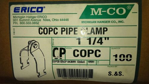 Copper coated pipe clamp / strut, 1 1/4 inch for sale