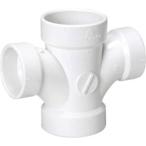 DWV PVC Double Sanitary Tee 2&#034; X 2&#034; X 1-1/2&#034; X 1-1/2&#034; 92188 92188 076335921884