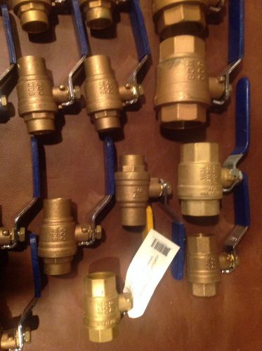 Brass ball valves  1 1/4-1-3/4&#034; lot of 17 for sale