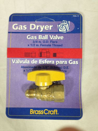 Brass Craft BrassCraft Gas Dryer Gas Ball Valve 3/8&#034; OD Flare  x 1/2&#034; Female Thr