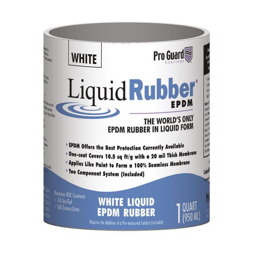 Liquid rubber white liquid epdm coatings for roof &amp; pond  5 gallon f9981/5 for sale